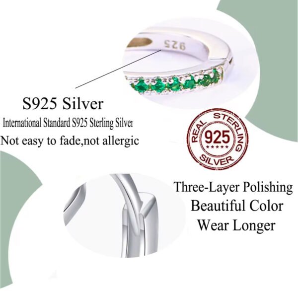 High Quality Girls Fashion Jewellery 14mm Huggie Earring Hypoallergenic 925 Sterling Silver Small Hoop Earrings for Women - Image 2