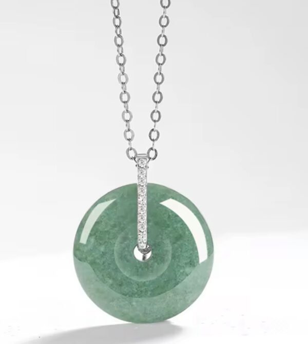 Natural Jadeite Jade Pendant Doughnut - Image 4