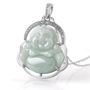 Natural Jadeite Buddha Pendant