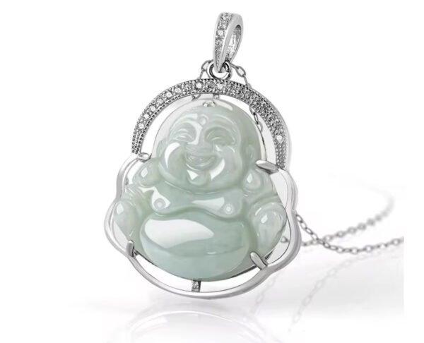 Natural Jadeite Buddha Pendant