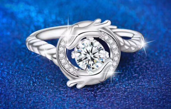 Chinoiserie Moissanite Rings