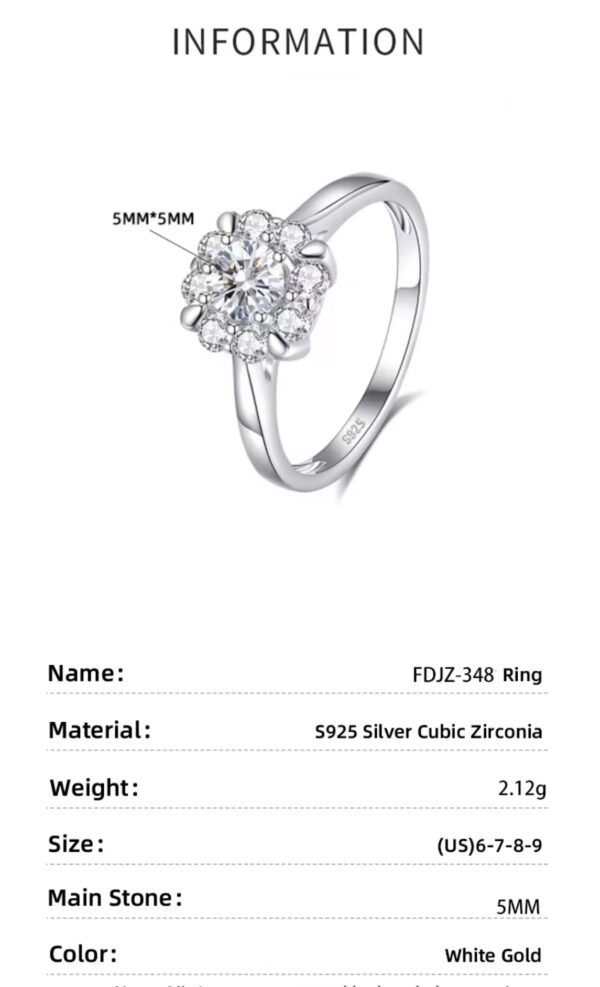 Classic Four-Claw 0.5ct Moissanite Ring - Image 3