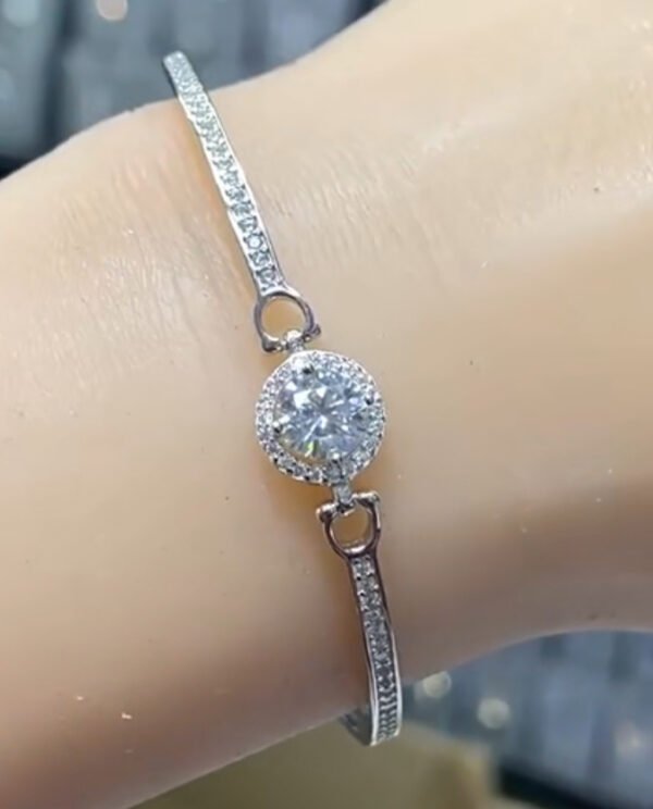 GRA S925 Sterling Silver VVS D Color 1CT pink and white Moissanite Bracelets - Image 3