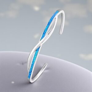 Lovely Fine Fashion New Blue Opal Bracelet Top Quality Jewelry Cuffs Men and Ladies Lover Gifts