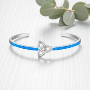 New Arrival Elegant Fine Celtic Knot Witch Knot Opal Bangles for Women