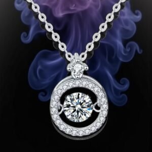 Classic Design Moissanite Pendant Necklace 925 Sterling Silver VVS Moissanite Diamond Pendant Necklace for Woman
