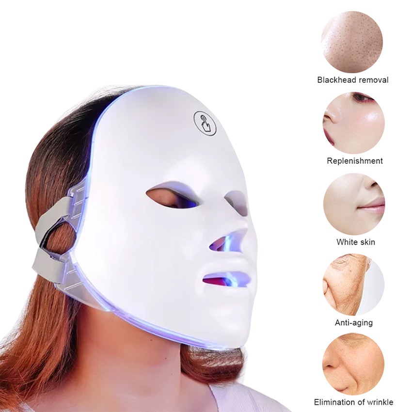 Led Light Therapy Face Mask 7 Colors Wireless Anti Aging Acne Treatment Skin Rejuvenation Led Mask - Image 2