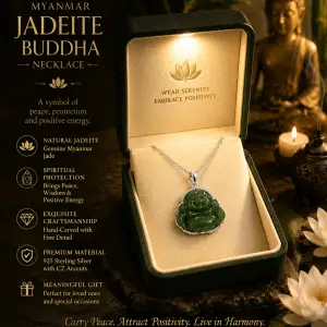 Natural Jadeite Buddha Pendant