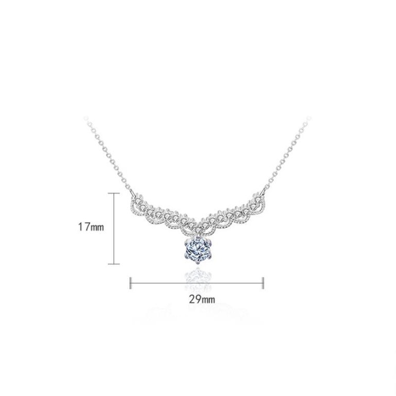 Christmas 925 Sterling Silver Moissanite Pave Deer Antler Pendant Necklaces - Image 7