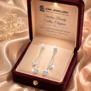 Luxury Fine Jewel Fashion Fringe Earrings 0.5CT Moissanite S925 Sterling Silver Earrings Dangle