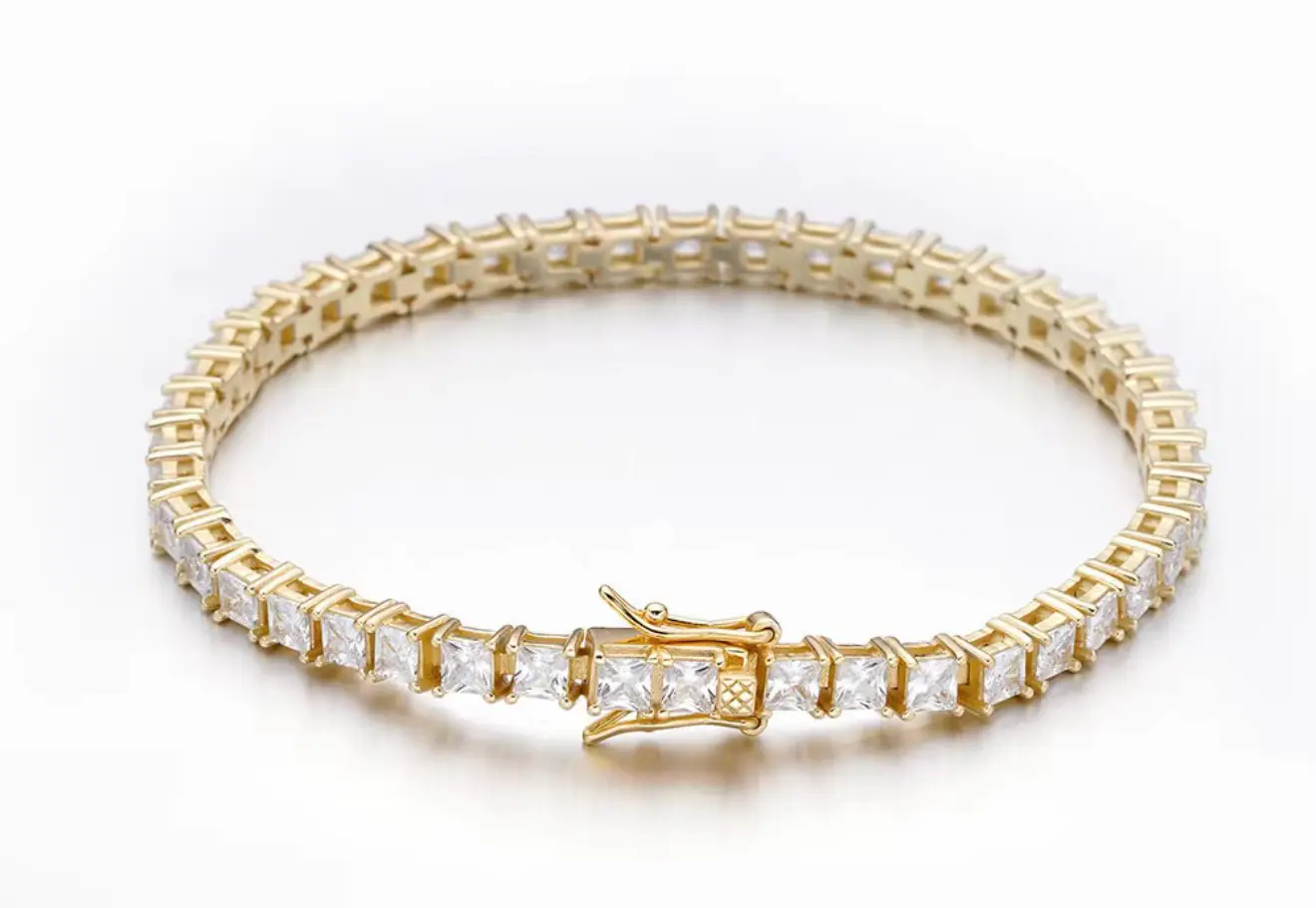3MM Cubic Zircon Bracelet Silver 925 Tennis Bracelet - Image 6