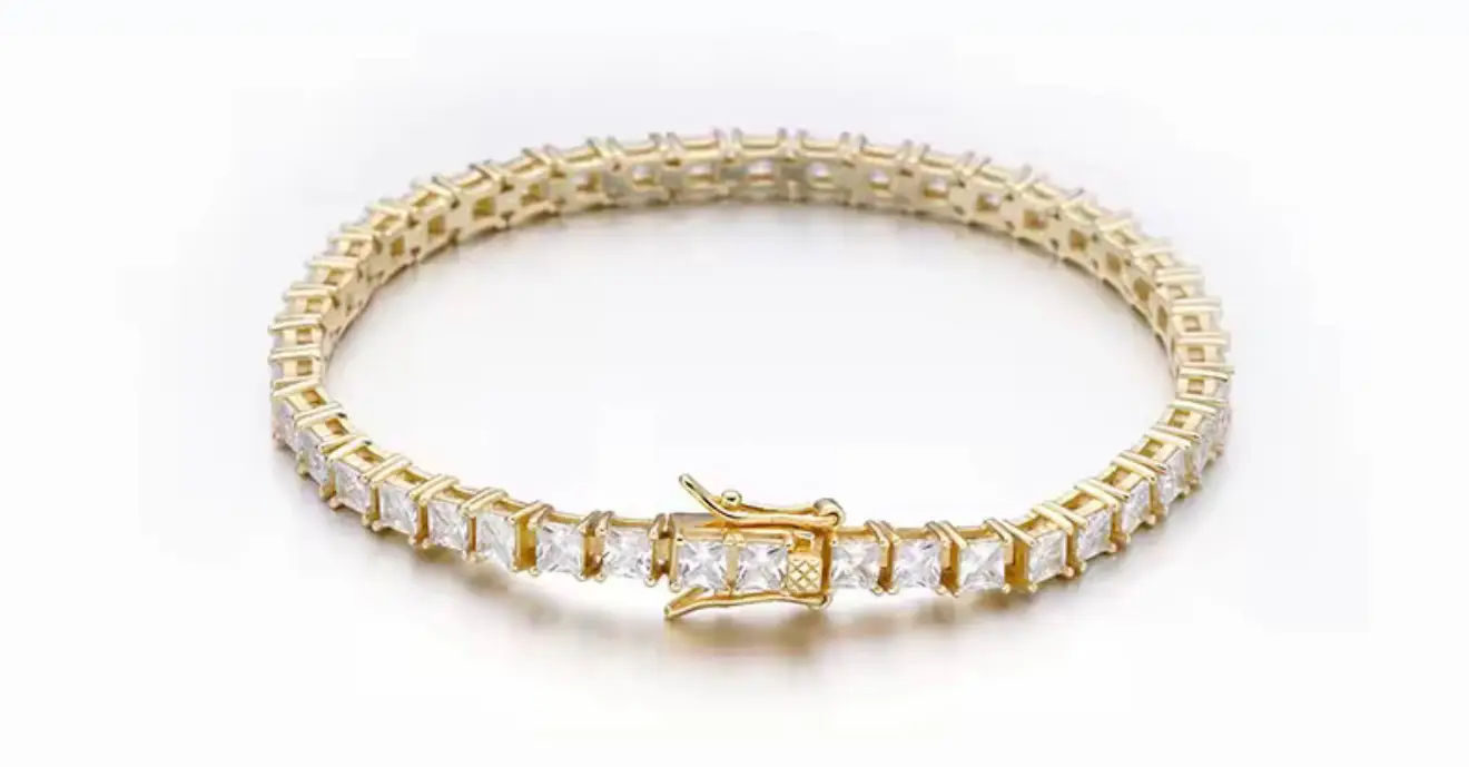 3MM Cubic Zircon Bracelet Silver 925 Tennis Bracelet - Image 7
