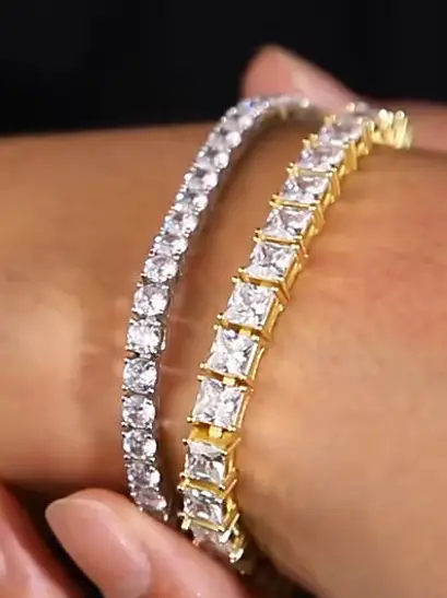 3MM Cubic Zircon Bracelet Silver 925 Tennis Bracelet - Image 8