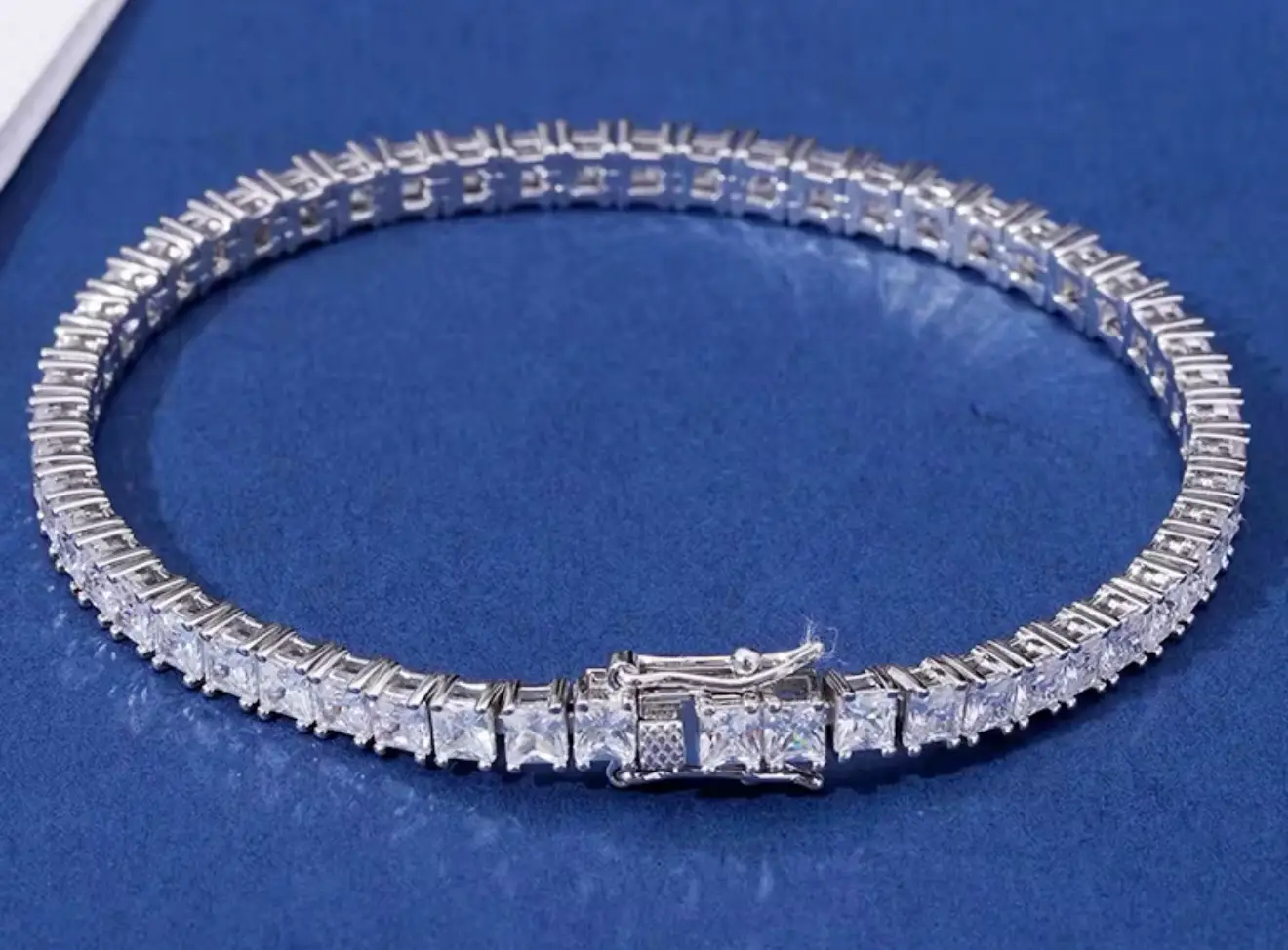3MM Cubic Zircon Bracelet Silver 925 Tennis Bracelet - Image 9