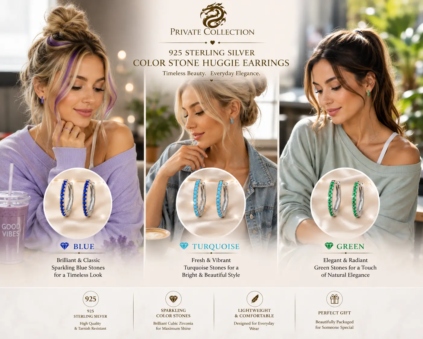 High Quality Girls Fashion Jewellery 14mm Huggie Earring Hypoallergenic 925 Sterling Silver Small Hoop Earrings for Women - Image 3