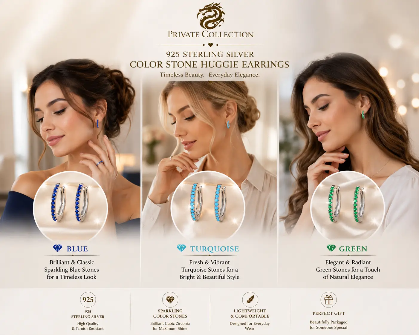 High Quality Girls Fashion Jewellery 14mm Huggie Earring Hypoallergenic 925 Sterling Silver Small Hoop Earrings for Women - Image 2