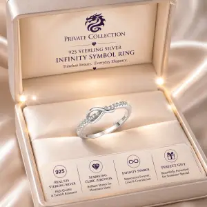 Good Quality Cubic Zirconia Ring with Crystal Fashion with infinity symbol