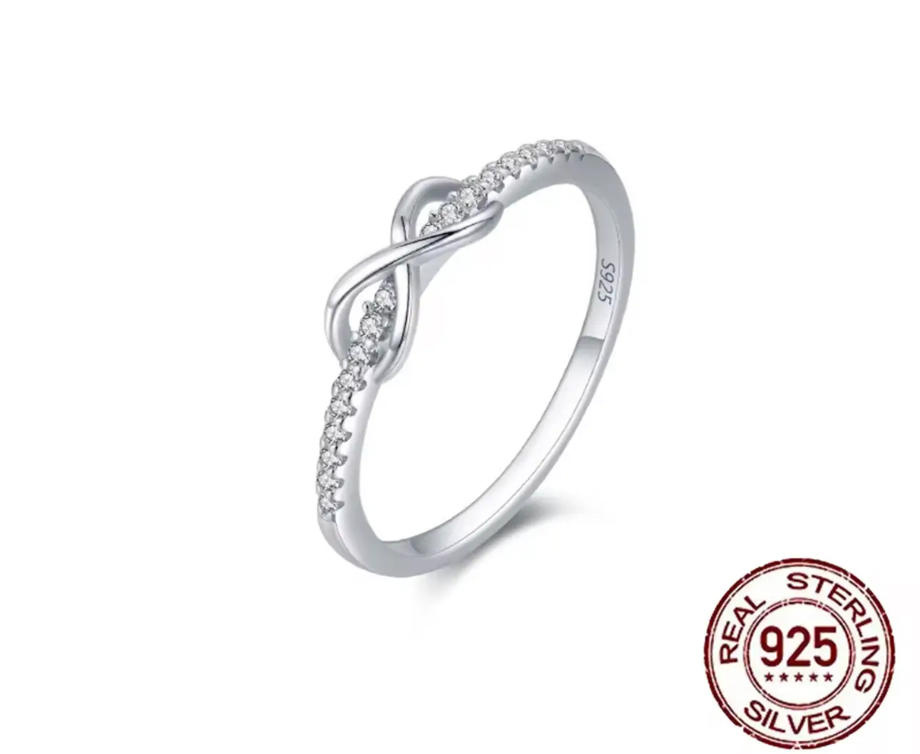 Good Quality Cubic Zirconia Ring with Crystal Fashion with infinity symbol - Image 5