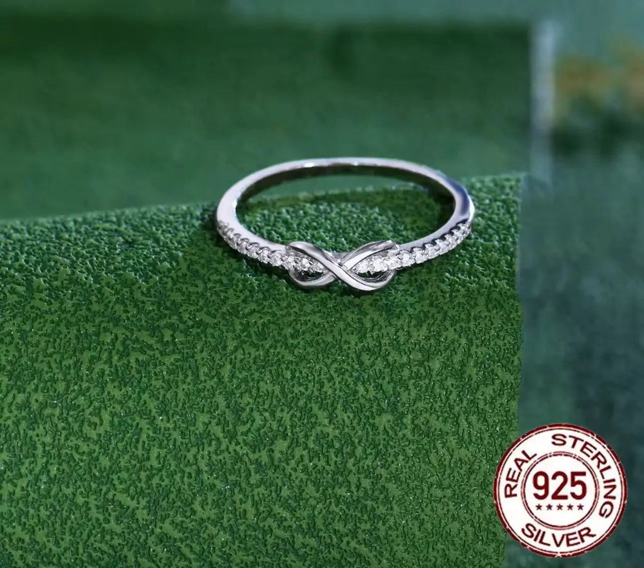 Good Quality Cubic Zirconia Ring with Crystal Fashion with infinity symbol - Image 4