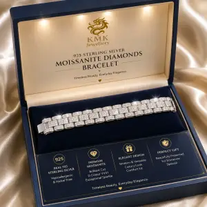 New Design VVS Moissanite Bracelet 925 Silver 18k Gold Plated Moissanite Cuban Bracelet