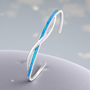 Lovely Fine Fashion New Blue Opal Bracelet Top Quality Jewelry Cuffs Men and Ladies Lover Gifts
