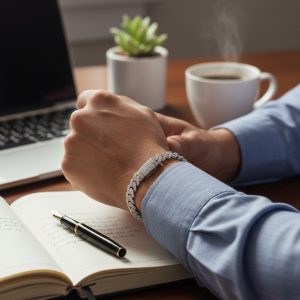 925 Sterling Silver VVS Moissanite Diamond Cuban Link Chain Bracelet – Iced Out Moissanite Jewellery for Men and Women