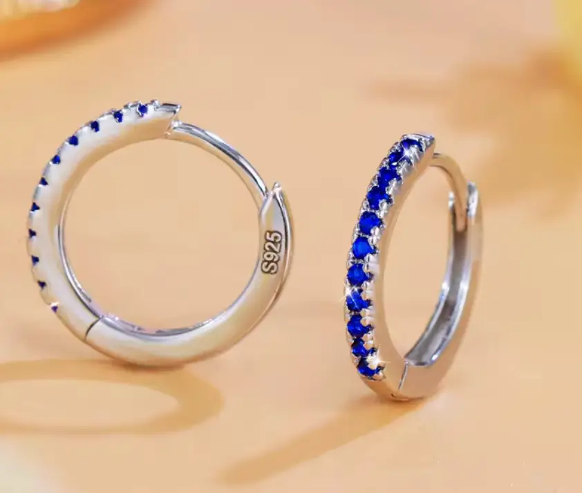 High Quality Girls Fashion Jewellery 14mm Huggie Earring Hypoallergenic 925 Sterling Silver Small Hoop Earrings for Women - Image 5