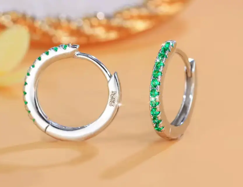 High Quality Girls Fashion Jewellery 14mm Huggie Earring Hypoallergenic 925 Sterling Silver Small Hoop Earrings for Women - Image 4