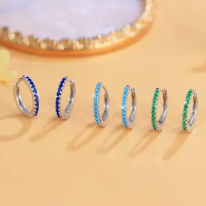 High Quality Girls Fashion Jewellery 14mm Huggie Earring Hypoallergenic 925 Sterling Silver Small Hoop Earrings for Women