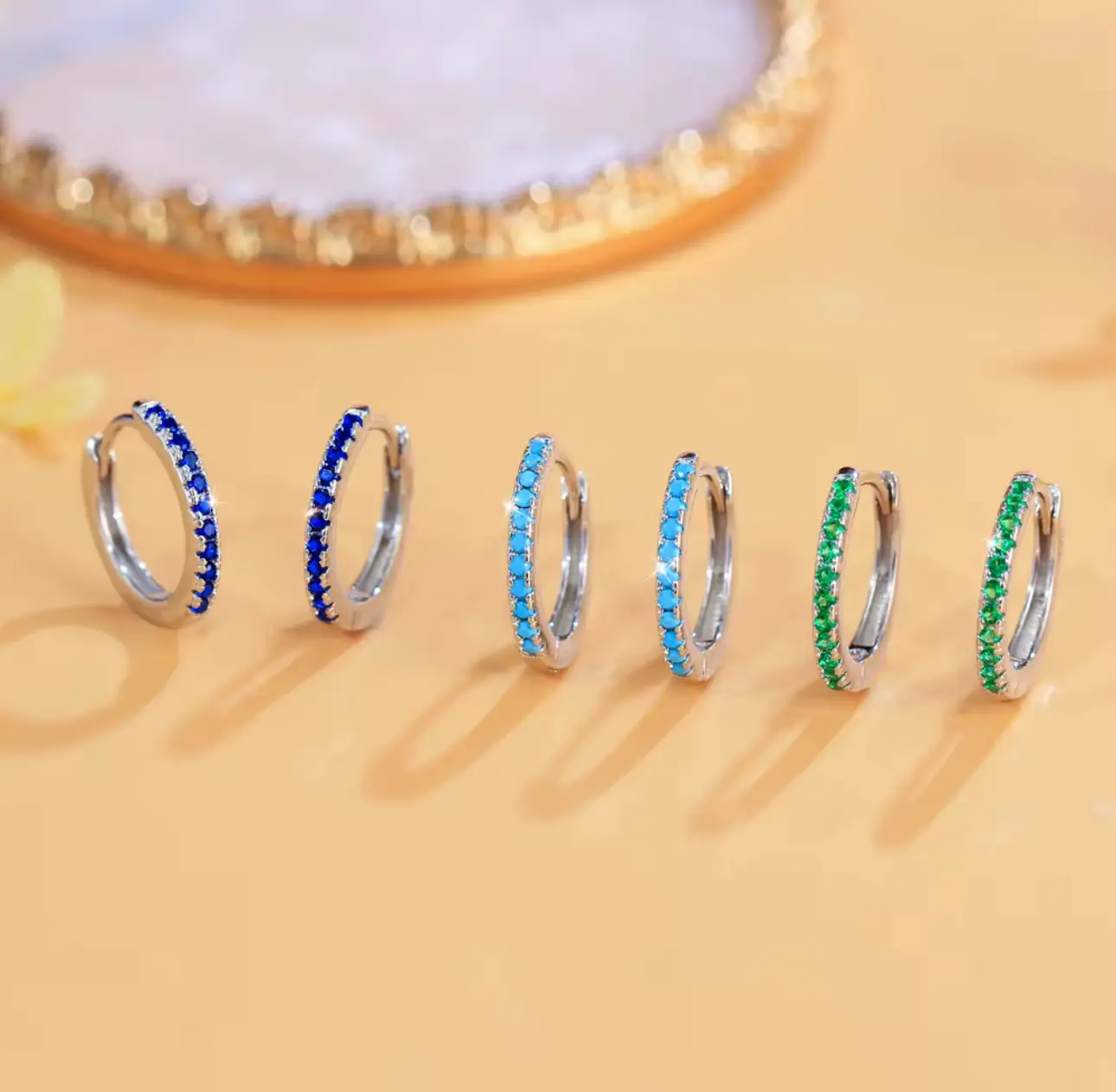 High Quality Girls Fashion Jewellery 14mm Huggie Earring Hypoallergenic 925 Sterling Silver Small Hoop Earrings for Women