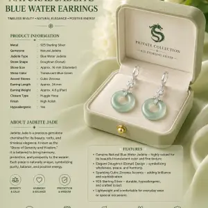 Natural Jadeitea Earrings S925 Silver Inlaid Fashion Female Accessories Jewellery