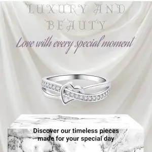 925 Sterling Silver Rings Wholesale New Exquisite Jewelry Plain Heart Ring White CZ Rings