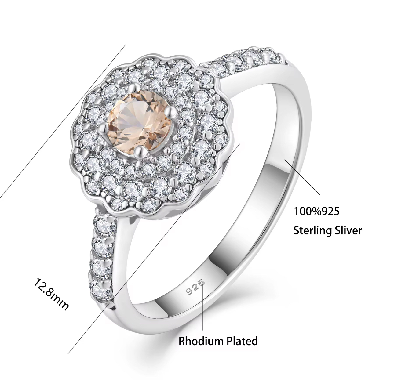 925 Silver Pendants Earrings Rings Wedding Jewellery Luxury Original - Image 8