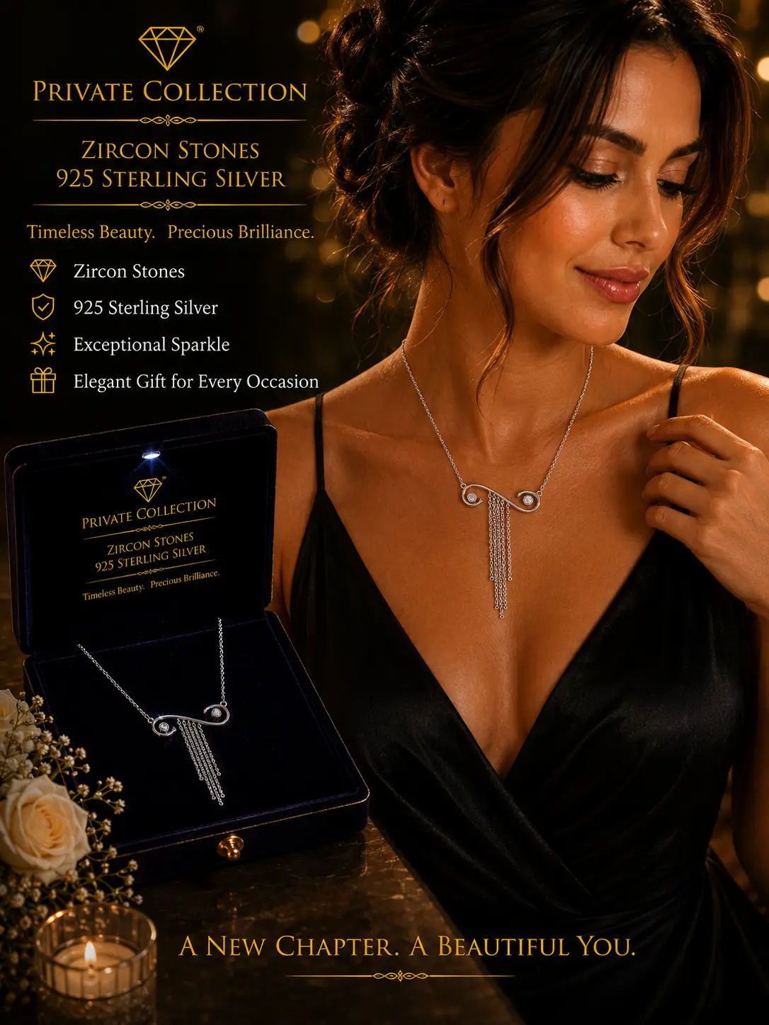 Private Collection - Geographic 925 Sterling Silver Necklace - Image 3