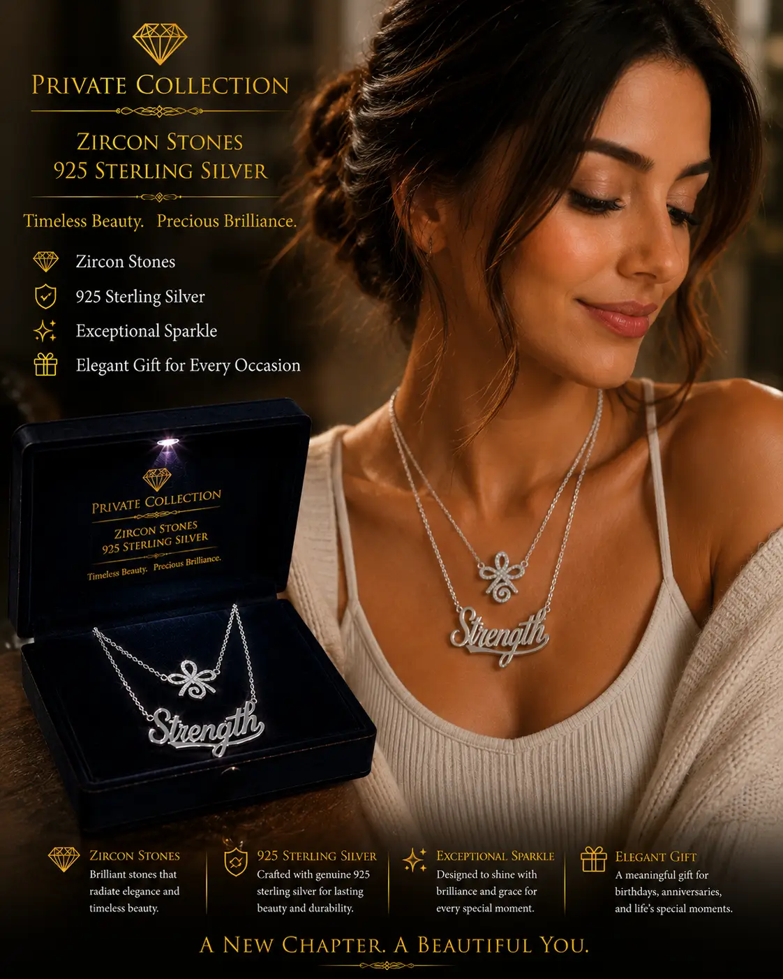 Private Collection - Symbol and Name of Strength and 925 Sterling Silver - Image 4