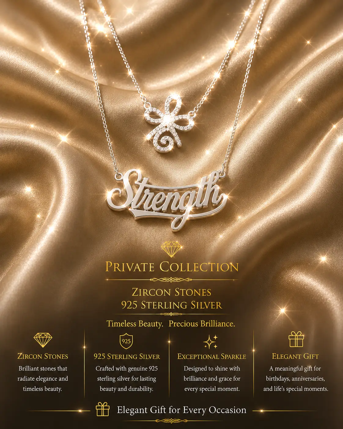 Private Collection - Symbol and Name of Strength and 925 Sterling Silver - Image 3