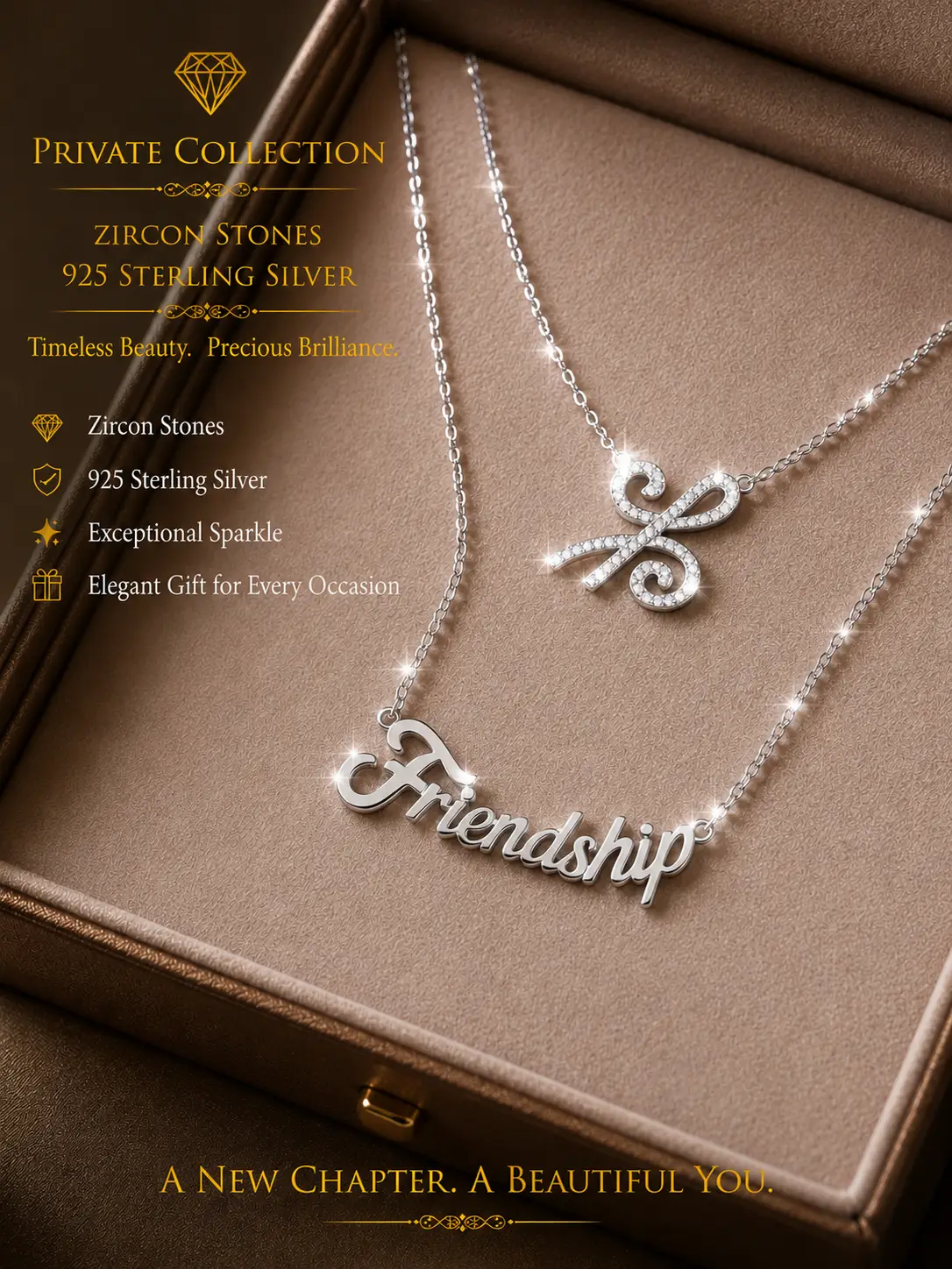 Private Collection - 925 Sterling Silver Friendship Necklace