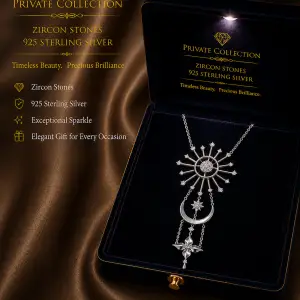 Private Collection - Sun Moon and Stars 925 Sterling Silver