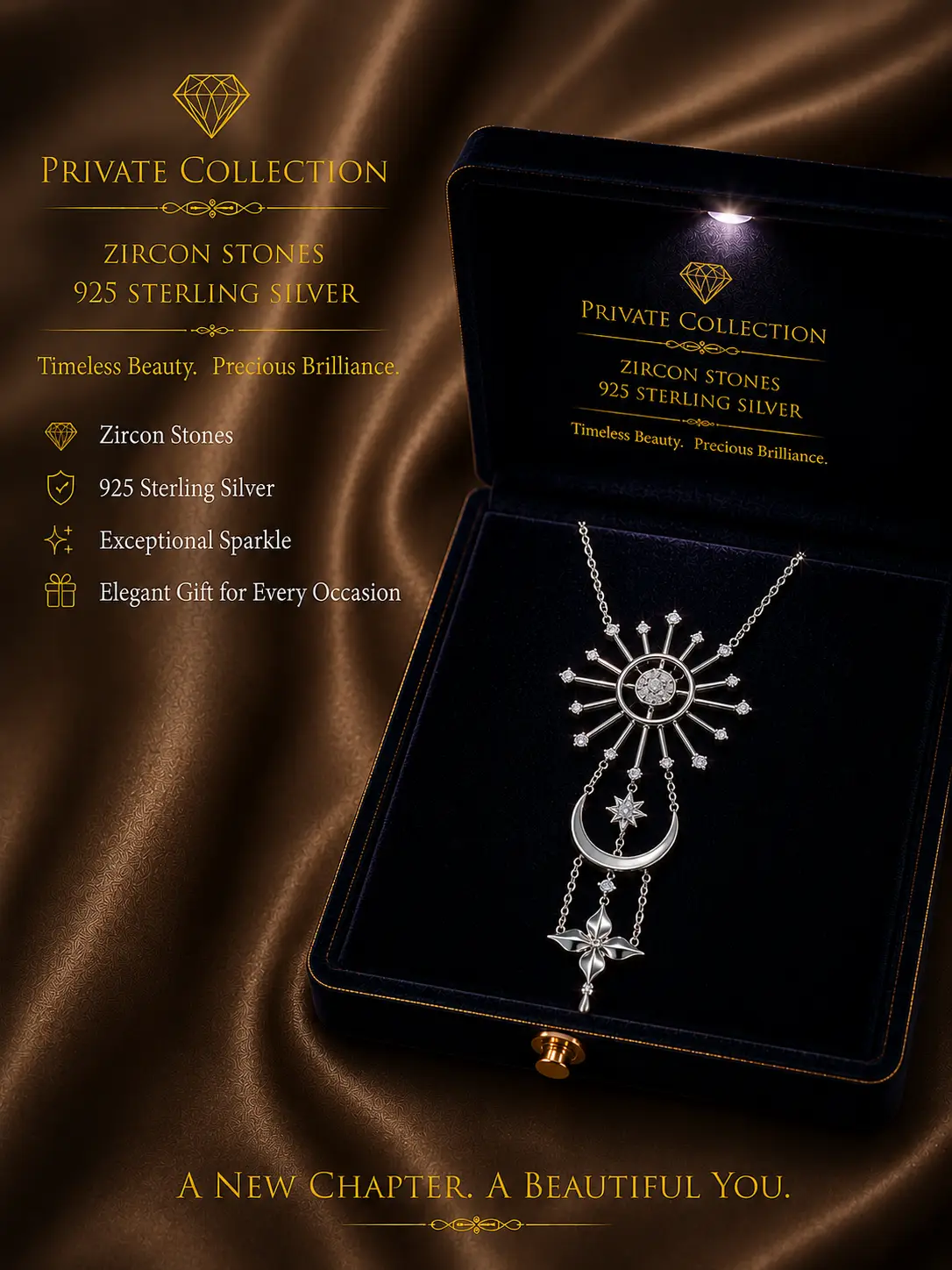 Private Collection - Sun Moon and Stars 925 Sterling Silver