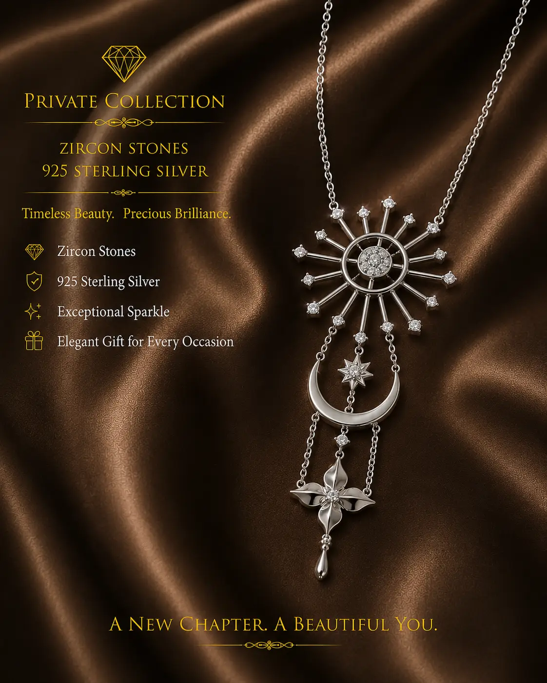 Private Collection - Sun Moon and Stars 925 Sterling Silver - Image 5