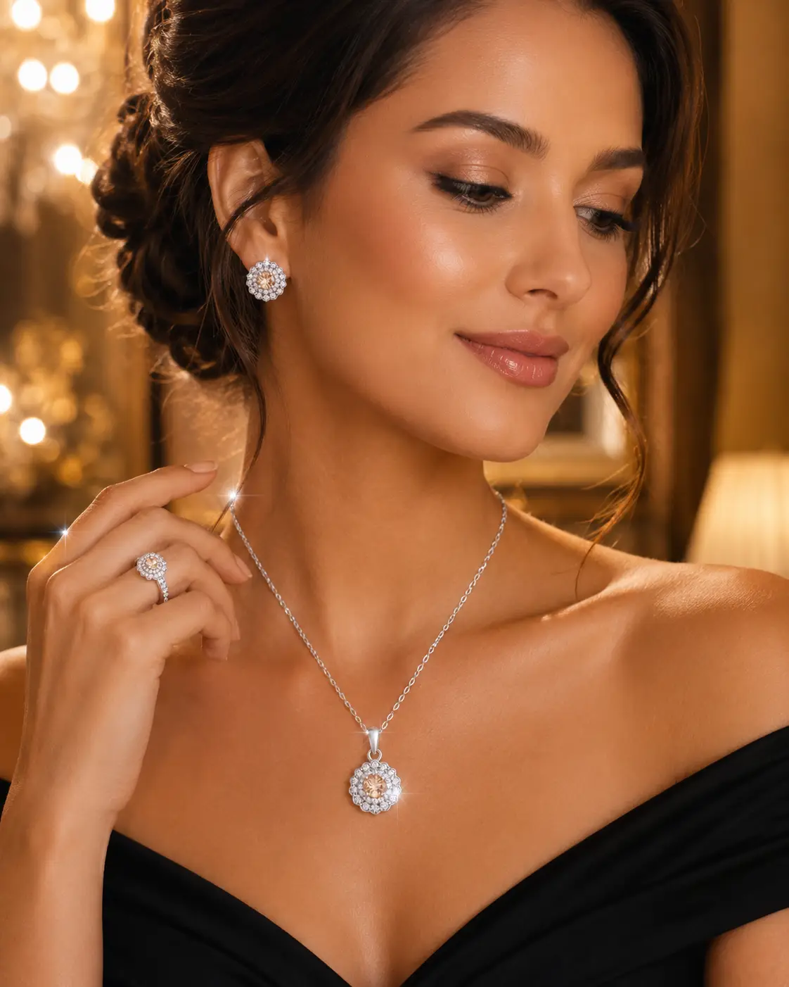 925 Silver Pendants Earrings Rings Wedding Jewellery Luxury Original - Image 4