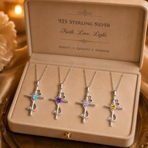 Custom Minimalist Pendant Women Layer Zirconia Fine Jewelry Dainty 925 Sterling Silver Cross