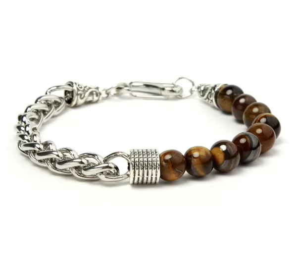 Stone Men's Bracelet Beaded Chain Bracelet of Men - Image 5
