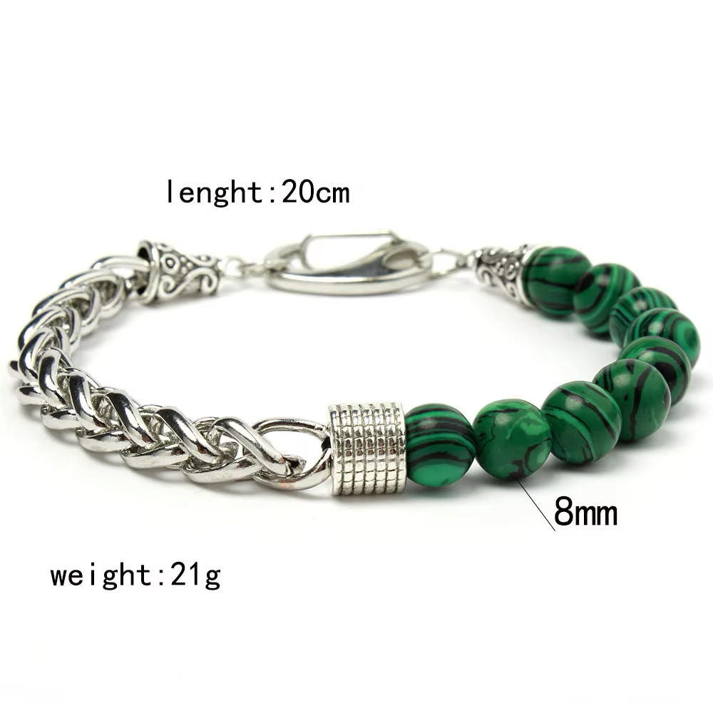 Stone Men's Bracelet Beaded Chain Bracelet of Men - Image 3