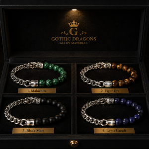 Stone Men's Bracelet Beaded Chain Bracelet of Men