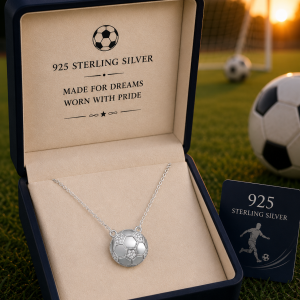 Fine Jewellery Pendants Gift Cubic Zirconia Sport Soccer Charms 925 Sterling Silver Football Pendant