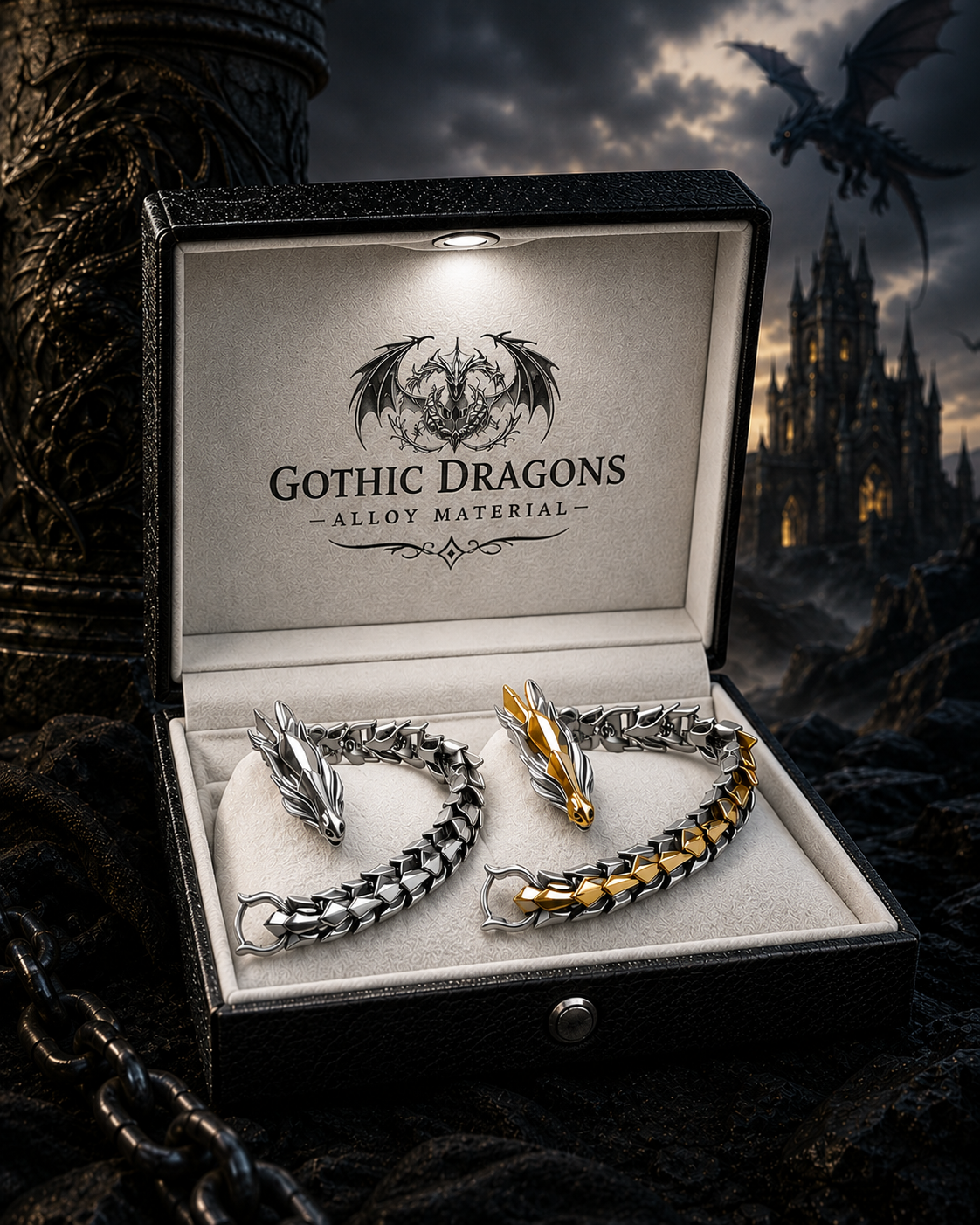 Dragon bone men's bracelet