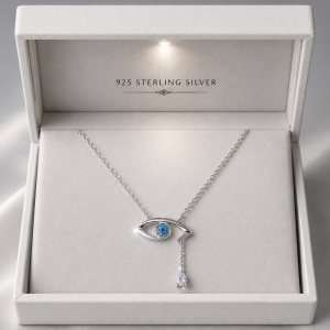 Beautiful 925 Sterling Silver Evil Eye Pendant with a difference