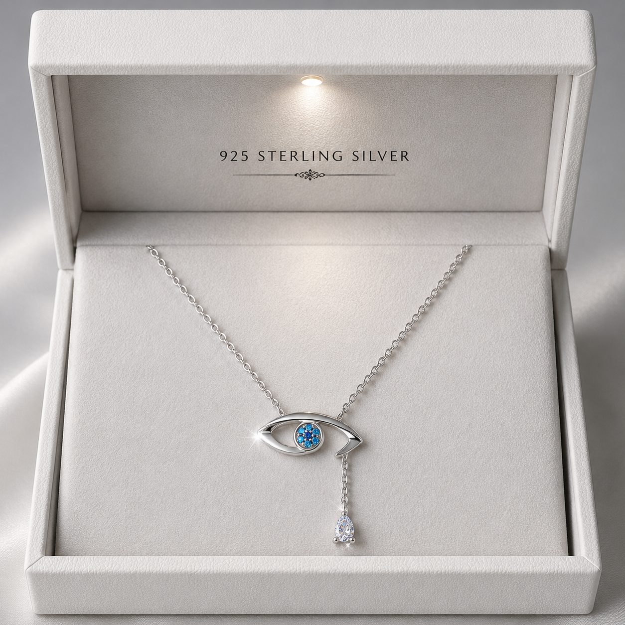 Beautiful 925 Sterling Silver Evil Eye Pendant with a difference