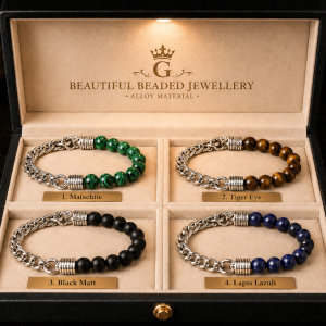 Stone Men's Bracelet Beaded Chain Bracelet of Men